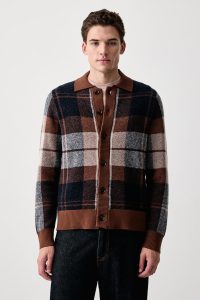 Mos Mosh  cardigan pentru bărbați cu lână Wando
