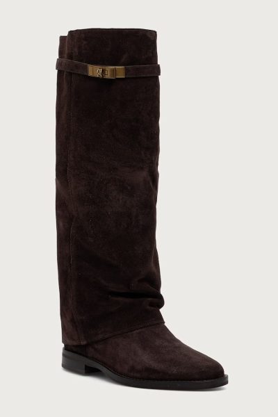 Nokwol  cizme pentru femei din piele Vespa Brown Double Dye Suede