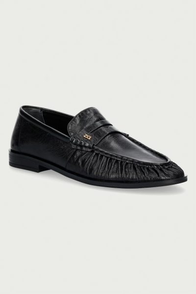 Nokwol  mocasini pentru femei din piele Haven Black Athena