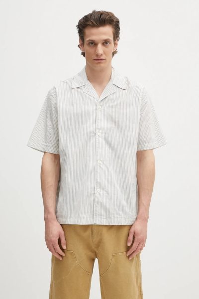 Norse Projects  cămașă din bumbac Mads Poplin Stripe SS