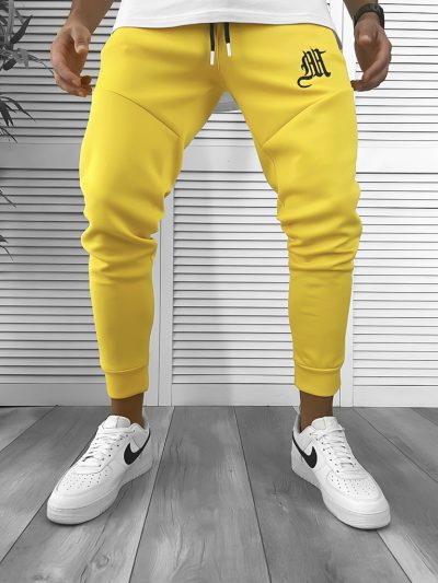 Pantaloni de trening galbeni  silon   conici 12375 23-3.1