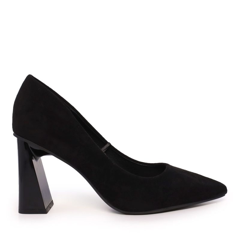 Pantofi cu toc conic femei Solo Donna negri 1161dp8100vn