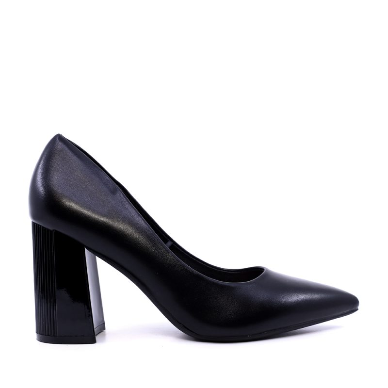 Pantofi cu toc evazat femei Solo Donna negri 1161dp1100n