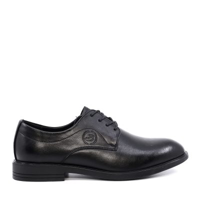 Pantofi derby bărbați Benvenuti negri din piele  3851BP081N