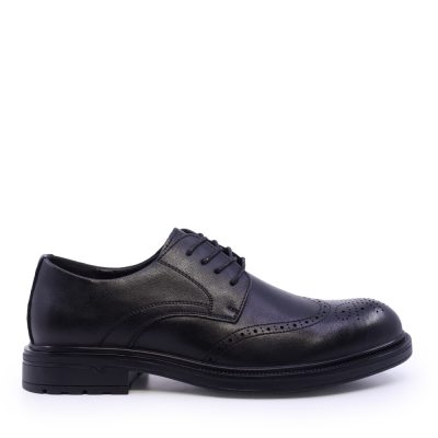 Pantofi derby bărbați Benvenuti negri din piele 3852bp042n