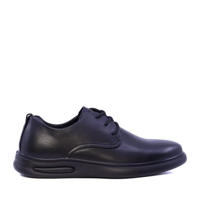 Pantofi derby bărbați Benvenuti negri din piele 3852BP889N