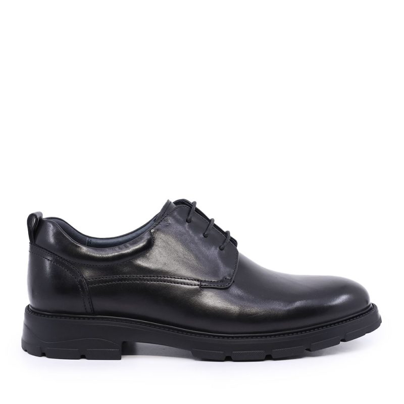 Pantofi derby bărbați Enzo Bertini negri din piele 1650BP3182N