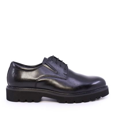 Pantofi derby bărbați  Enzo Bertini Premium Collection negri din piele naturală 1090BP1798N