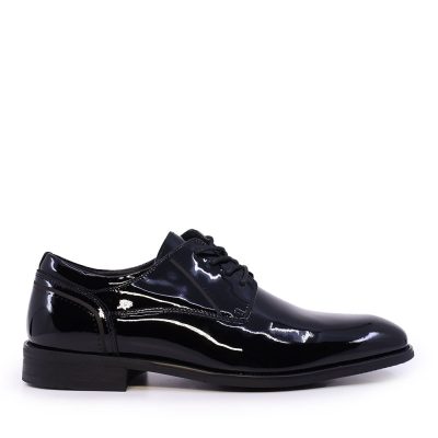 Pantofi derby bărbați Luca di Gioia negri din piele lăcuită 2931BP56508LN