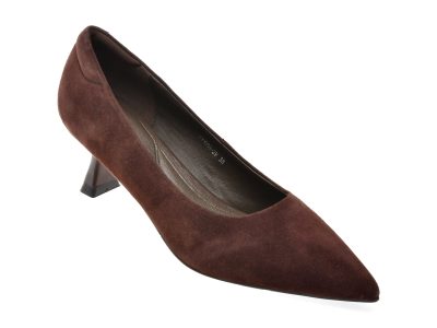 Pantofi eleganti EPICA maro, 11030, din piele intoarsa