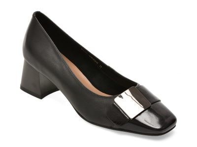 Pantofi eleganti EPICA negri, 1C4506, din piele naturala