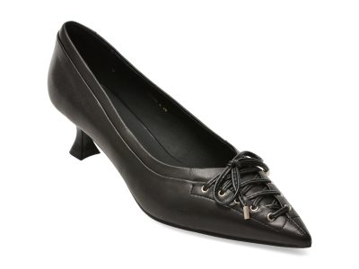 Pantofi eleganti EPICA negri, H6282, din piele naturala