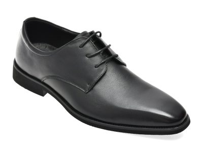 Pantofi eleganti OTTER negri, 27213, din piele naturala
