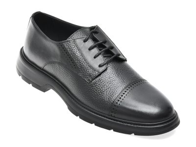 Pantofi eleganti OTTER negri, RG02, din piele naturala