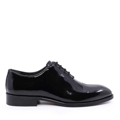 Pantofi oxford bărbați Enzo Bertini Premium Collection negri din piele lăcuită 3389BP1470LN