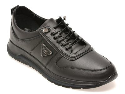 Pantofi sport BERLANTY negri, BRT502, din piele naturala