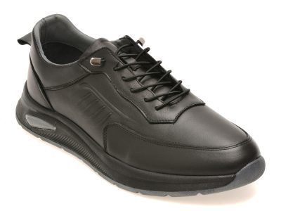 Pantofi sport BERLANTY negri, BRT705, din piele naturala