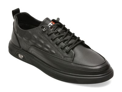 Pantofi sport BITE THE BULLET negri, 66118, din piele naturala