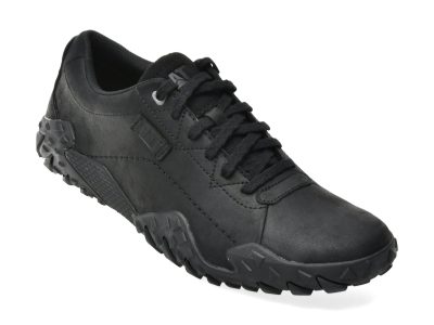 Pantofi sport CATERPILLAR negri, GRIDLOCK LO, din piele naturala