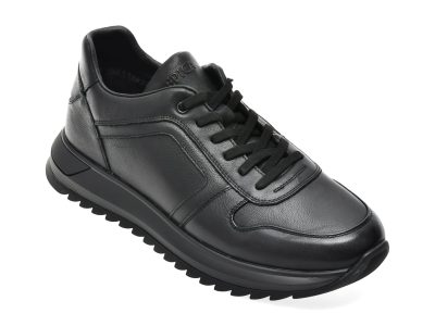 Pantofi sport EPICA negri, 690109, din piele naturala