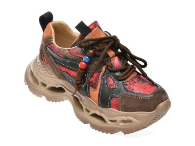 Pantofi sport FLAVIA PASSINI maro, 6388, din piele naturala