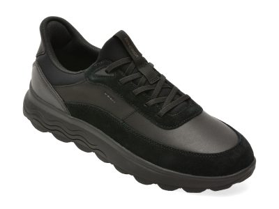Pantofi sport GEOX negri, U56MPA, din piele naturala