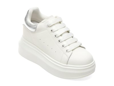 Pantofi sport GRYXX albi, 260016, din piele naturala
