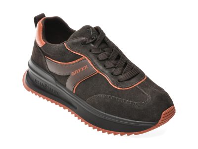 Pantofi sport GRYXX maro, 18708, din piele intoarsa