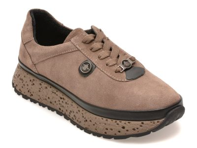 Pantofi sport GRYXX maro, 219158Z, din piele intoarsa