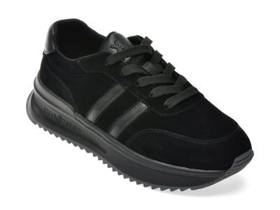 Pantofi sport GRYXX negri, 187082, din piele intoarsa