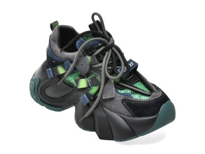 Pantofi sport GRYXX negri, 5822, din piele ecologica