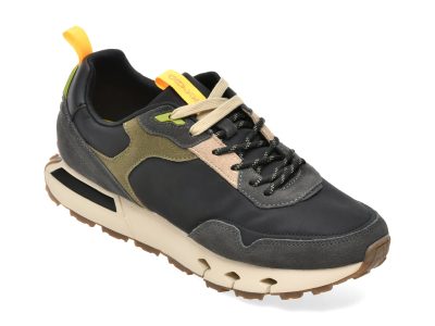 Pantofi sport GRYXX negri, 7183, din material textil si piele naturala