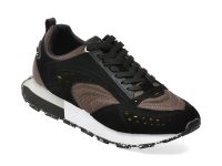 Pantofi sport GRYXX negri, M031, din material textil si piele naturala