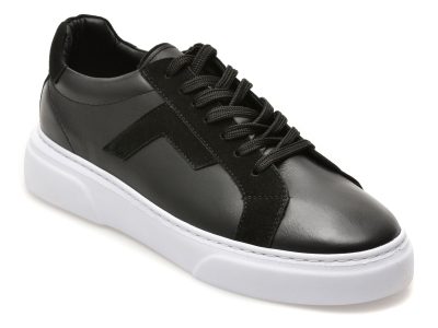 Pantofi sport LOST negri, LST113, din piele naturala