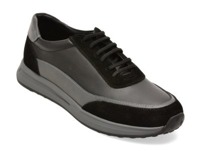 Pantofi sport OTTER negri, 261130, din piele naturala