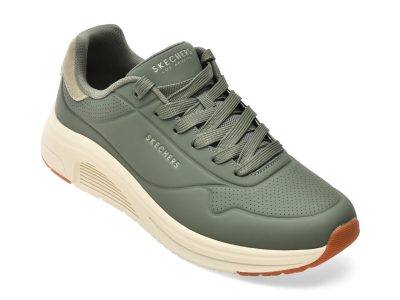 Pantofi sport SKECHERS verzi, UNO LITE 2, din piele ecologica