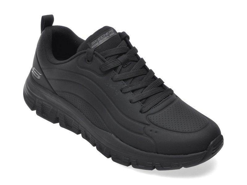 Pantofi sport SKECHERS negri, BOBS B LITE, din piele ecologica
