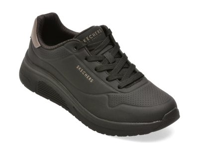 Pantofi sport SKECHERS negri, UNO LITE 2, din piele ecologica