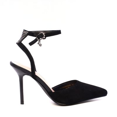 Pantofi stiletto d'orsay femei Enzo Bertini negri din piele intoarsa  1111dd8052vn