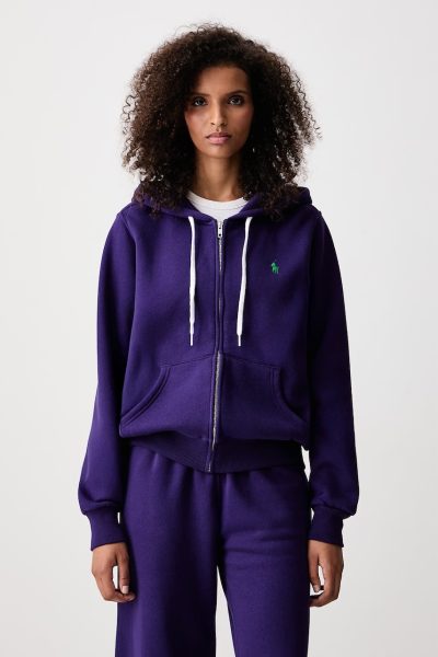 Polo Ralph Lauren  hanorac cu fermoar și glugă pentru femei cu bumbac