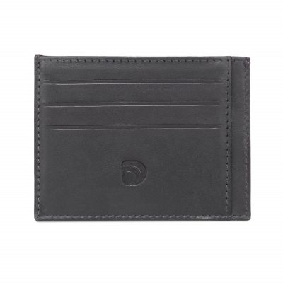 Port card unisex Delis, Achim PT1195, piele naturala, Negru