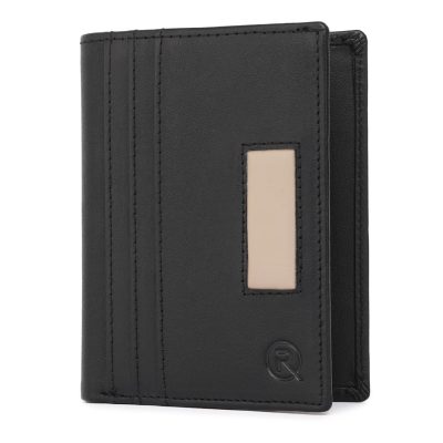 Portofel unisex Ronno, Anghel PT1443, piele naturala, Negru