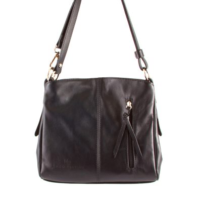 POSETA FEMEI ENZO BERTINI NEAGRA DIN PIELE 337posp4324n