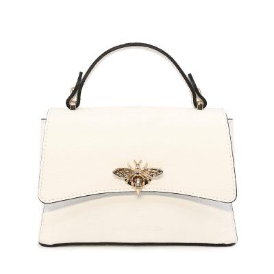 Poșetă micro tote femei Luca di Gioia albă din piele 144POSP3125A