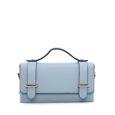 Poșetă mini crossbody femei Luca di Gioia albastru azur  din piele  144posp3578az