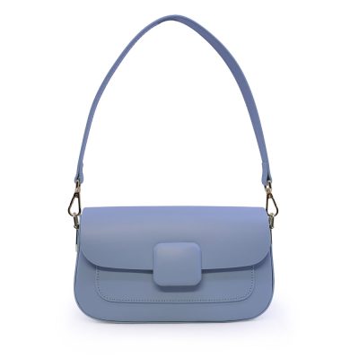 Poșetă satchel femei Enzo Bertini albastru deschis din piele 154POSP3739AZ