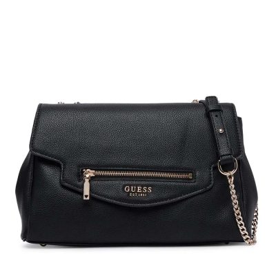 Poșetă satchel femei Guess Antonia neagră cu logo 912POSSHWBG2183210N