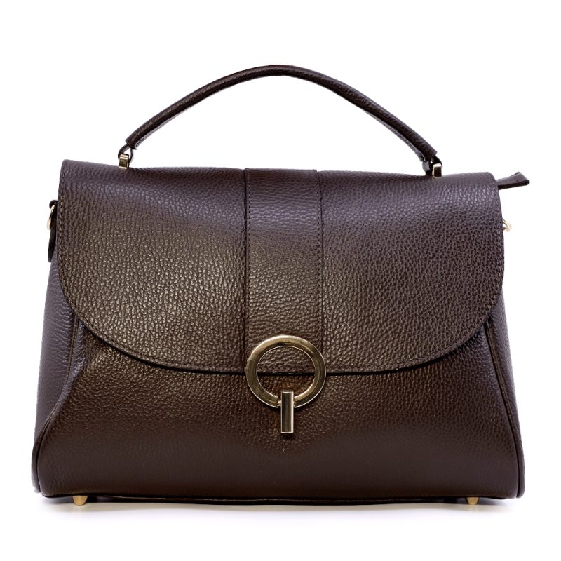 Poșetă satchel femei Luca di Gioia maro din piele 245POSP26121TDM