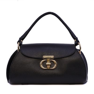 Poșetă satchel femei Luca di Gioia neagră din piele 144POSP3732N