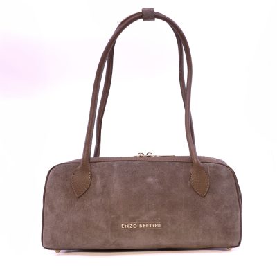 Poșetă tote femei Enzo Bertini taupe din piele 154POSP3757TA